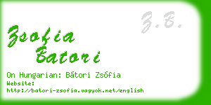 zsofia batori business card